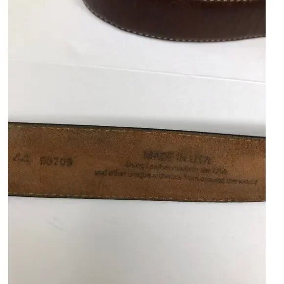 Silver Creek Collection Leather Belt Western Brown Cowboy Rodeo Made in USA - Picture 5 of 10